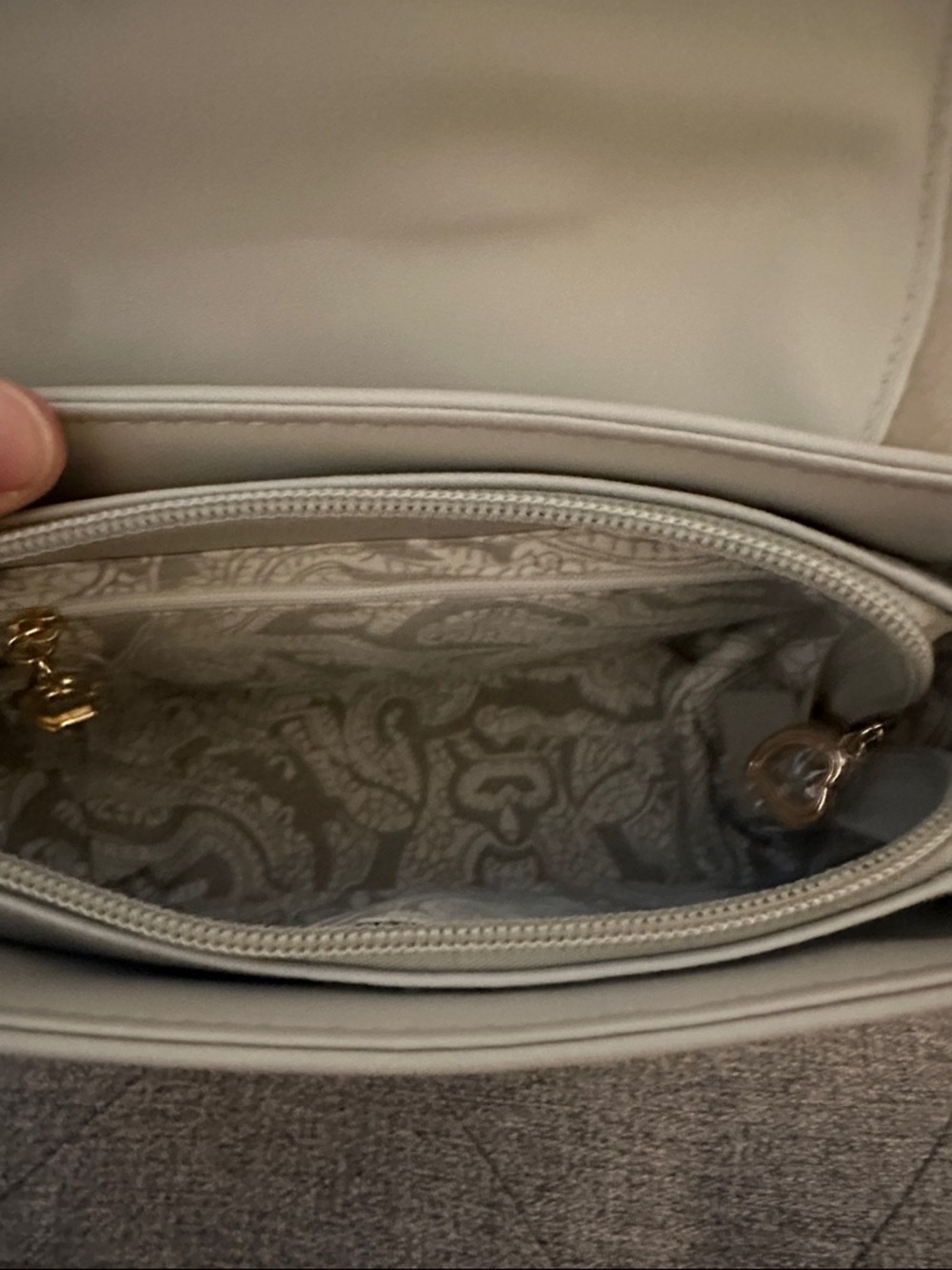 Structured Mini Top-Handle Bag in Light Gray - Picture 4 of 4